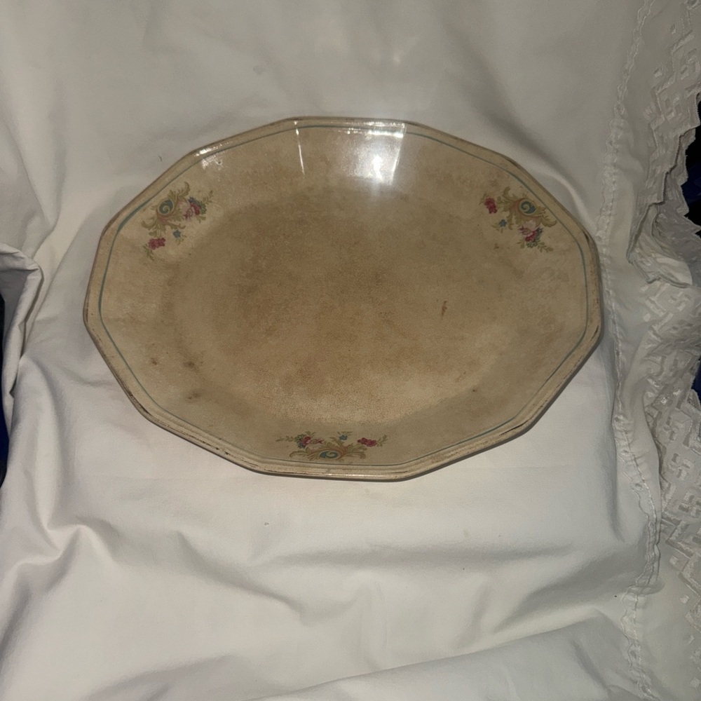 Floral Cream Dinner Plate